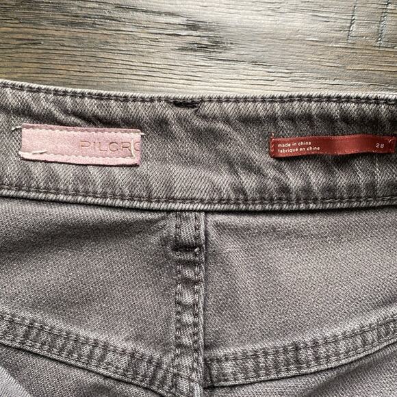 PILCRO AND THE LETTERPRESS Boyfriend Jeans Womens Sz 28 Grey Distressed Y2K - Picture 3 of 5
